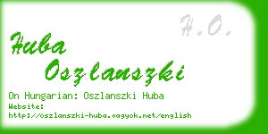 huba oszlanszki business card